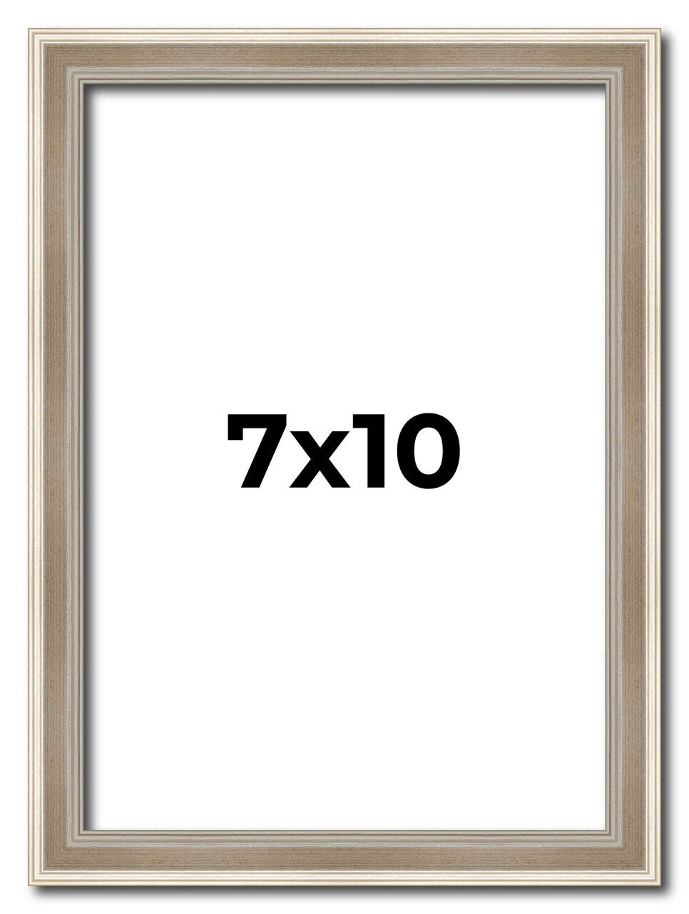 Photo Size Classic Modern Silver Frame - UV Acrylic, Foam Board Backing, Hanging Hardware